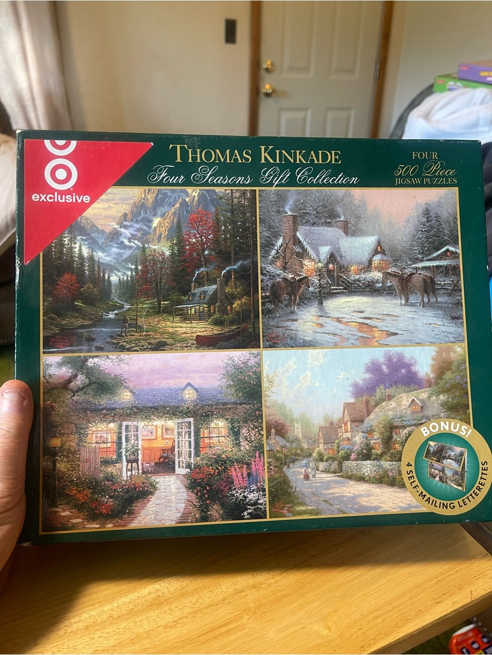 Ceaco Thomas Kinkade Four Seasons 4 500 Piece Puzzles Gift Collection 2005